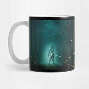 Forest Warrior Knight in Fantasy Forest Mug